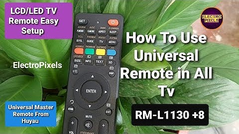 Universal HUAYU RM-L1130+8 Remote For Led / Lcd Tv|Crt Tv|All Tv codes|How to pair Universal Remote