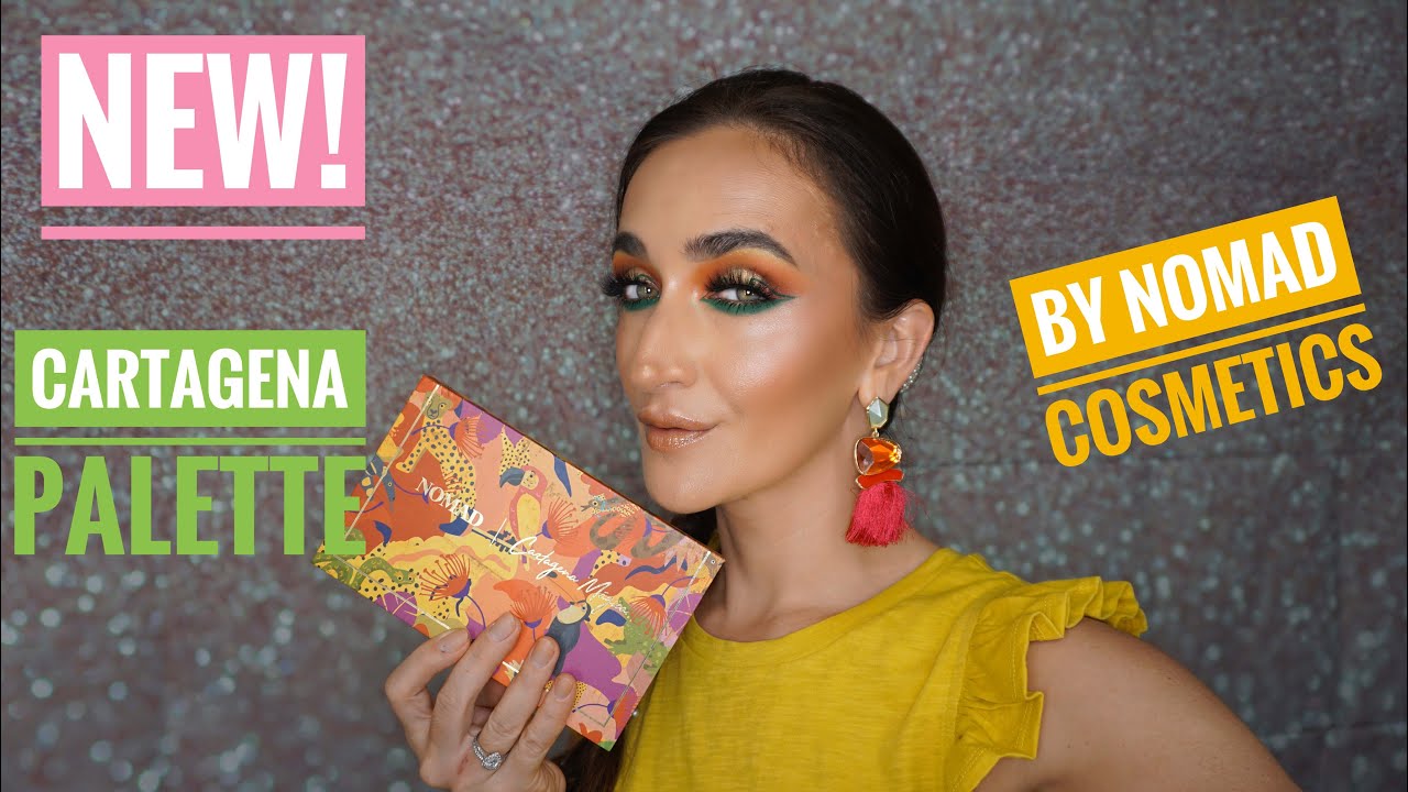 NEW!!! CARTAGENA PALETTE BY NOMAD COSMETICS MAKEUP LOOK | GRAPHIC LINER | GLITTER MAKEUP