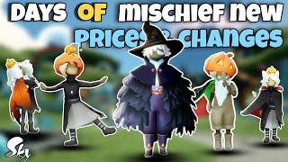Days Of Mischief New Prices And Changes | Sky Cotl | #skycotl