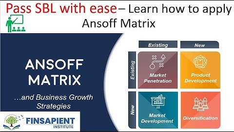 SBL /Strategic Business Leader /Ansoff Matrix/Learn SBL to pass/ ACCA P1/Business Strategy