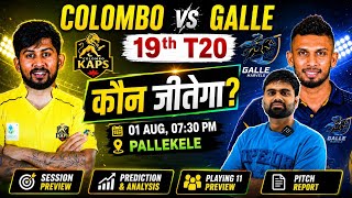 Colombo kaps vs galle gallants lpl 2026 19th match prediction, ck vs gg lpl today match prediction