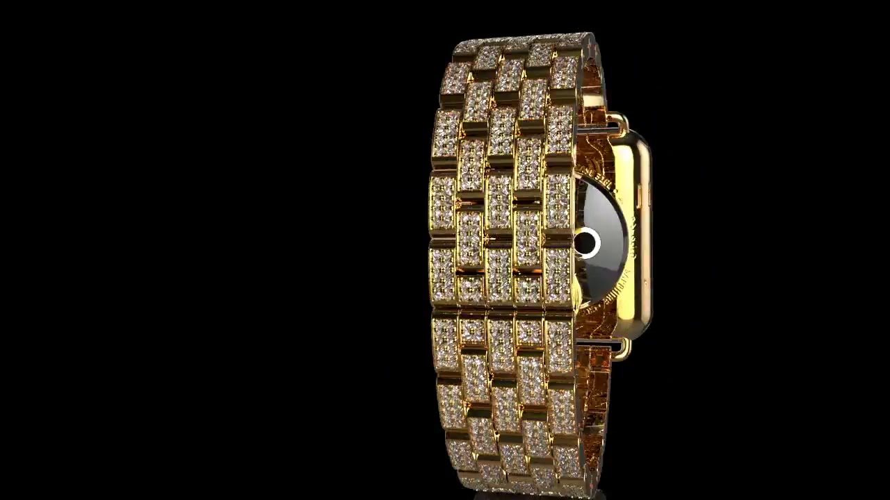 24k Gold Apple watch 6 | Brilliance strap | Swarovski crystal ...