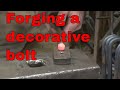 Forging a bolt, nut and washer - basic blacksmithing exercise