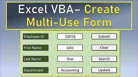 Excel VBA Create Search Form