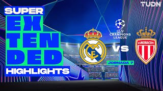 SUPER EXTENDED HIGHLIGHTS - Real Madrid vs Monaco | UEFA Champions League - Jornada 7 2025-26 | TUDN