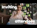 Inviting attendees to clickmeeting event