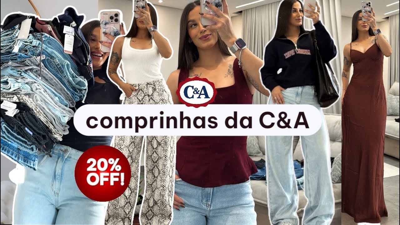 COMPRINHAS DA C&A 🛍️💸✨ | +20 calças jeans novas, básicos essenciais e muito mais. 