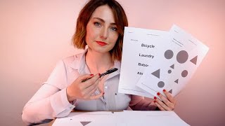 ASMR - Follow Up Cognitive Screening Test [#2] - (follow my instructions, slow + deliberate)