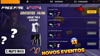 CORRE!! NOVAS RECOMPENSAS DA PARCERIA GRÁTIS, CAMISA DE TIME, CALÇA DO ANJO VERDE E MAIS - FREE FIRE