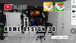 Desain interior kamar gaming 3x5 - aplikasi desain rumah 3d android #Designinterior #dldes screenshot 3