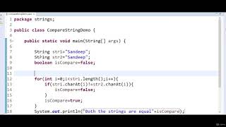 02 11 How to Compare two Strings in java using built in functions