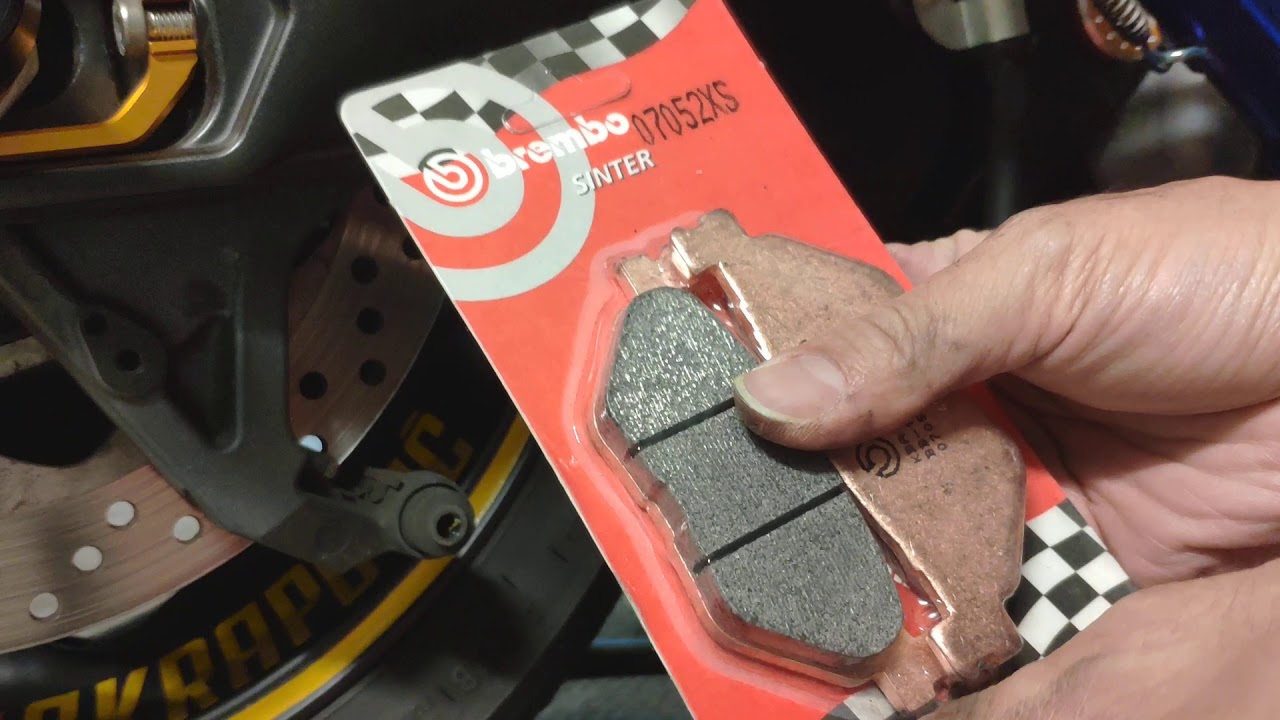 Replace rear brake pad of TMAX530, 更換後迫力皮