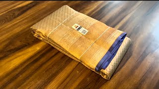 Luxury Traditional Saree | Rich Gold Tissue With Blue Pallu  screenshot 5