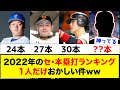 【独走】2022年のセ・本塁打ランキングがこちらwww【なんJ反応集】