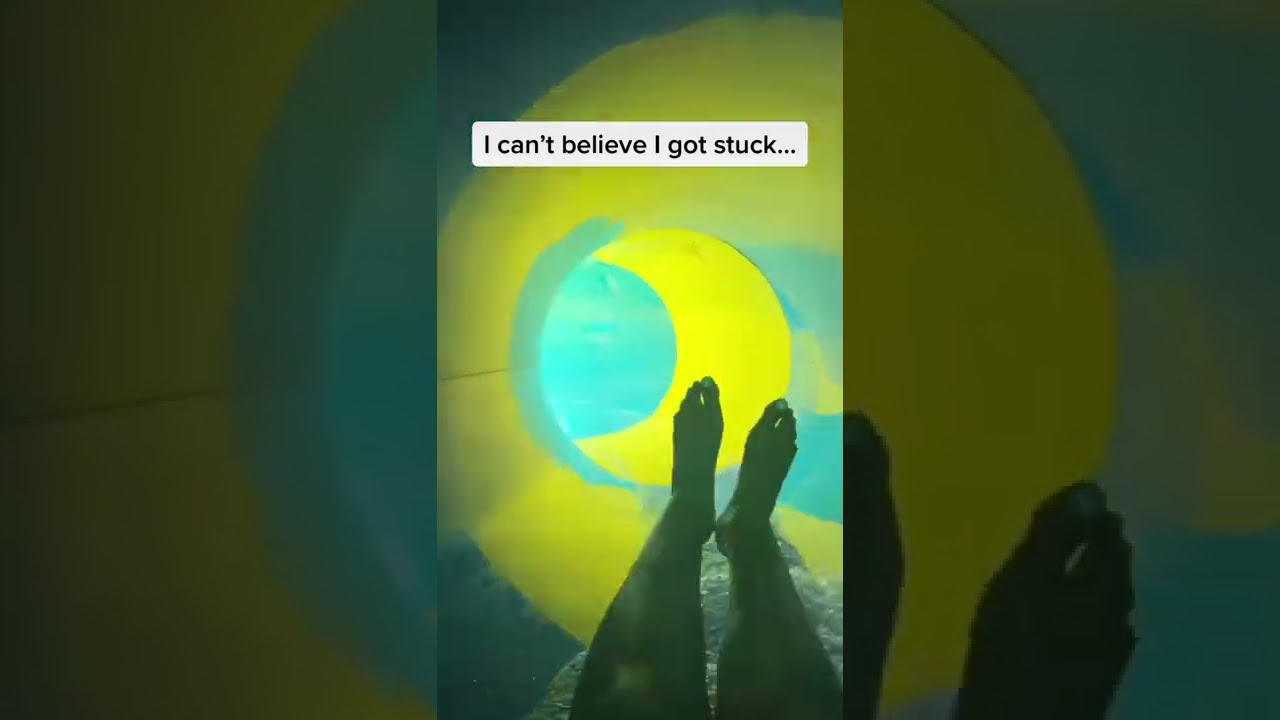 I Got STUCK In A Waterslide Shorts