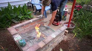 I Built my Mom a Brick Grill &amp; Fire Pit