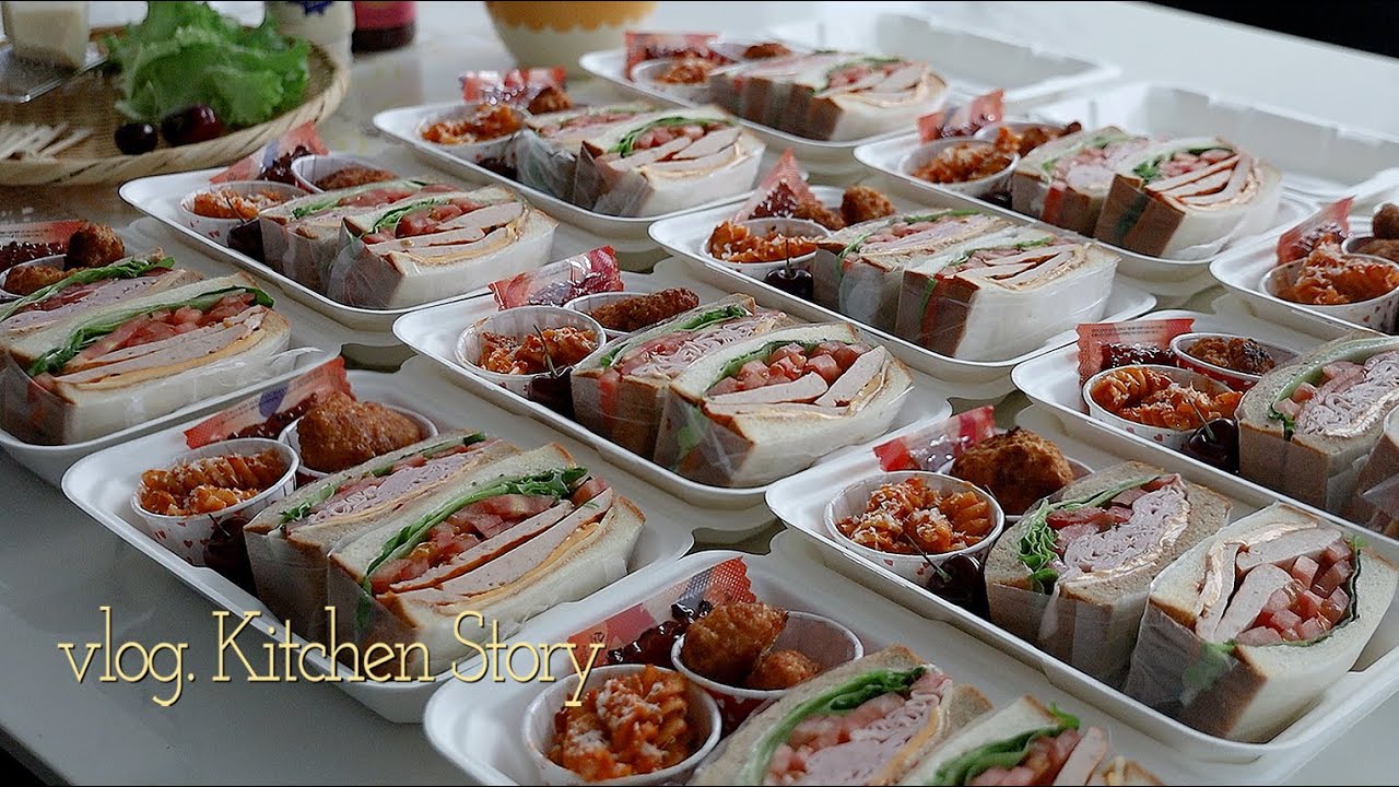 Выловлен и выдержан лосось в Costco🥪Приготовление 12 ланч-боксов для сэндвичей