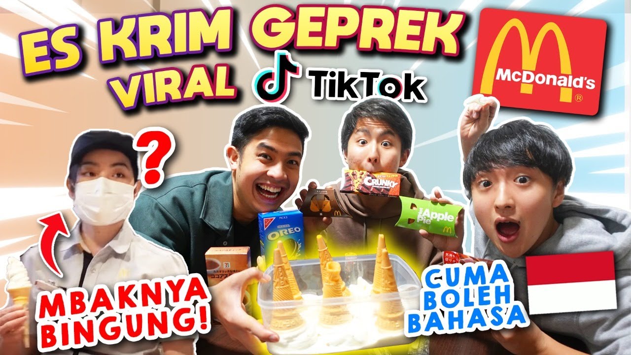 Jerome Polin & Wasedaboys Cicipi Ice Cream Geprek Viral di Jepang!