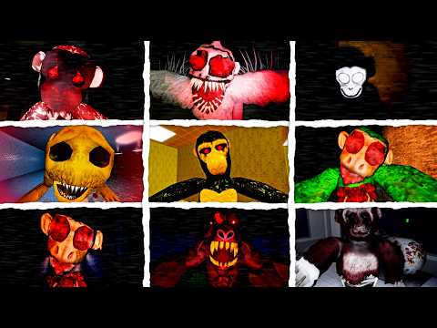 ROBLOX | All Jumpscares In Afraid Monkeys - NEW UPDATES!
