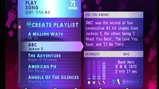 Band Hero (full song list)