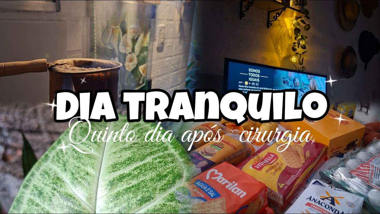 VIDA TRANQUILA EM CASA 5° DIA APÓS A CIRURGIA. COM DEUS PLANTAS E MUITO REPOUSO.