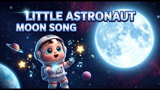 Little Astronaut Moon Song | Space Lullaby for Kids | Moonlight Learning Adventure