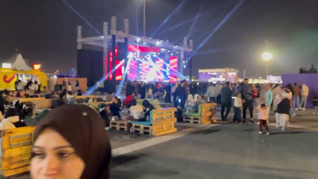the night view at food festival 974 stadium doha qatar