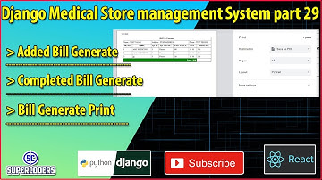 Django React Medical Store Management Part 29 | Complete Bill Save | Generate and Print Tutorial