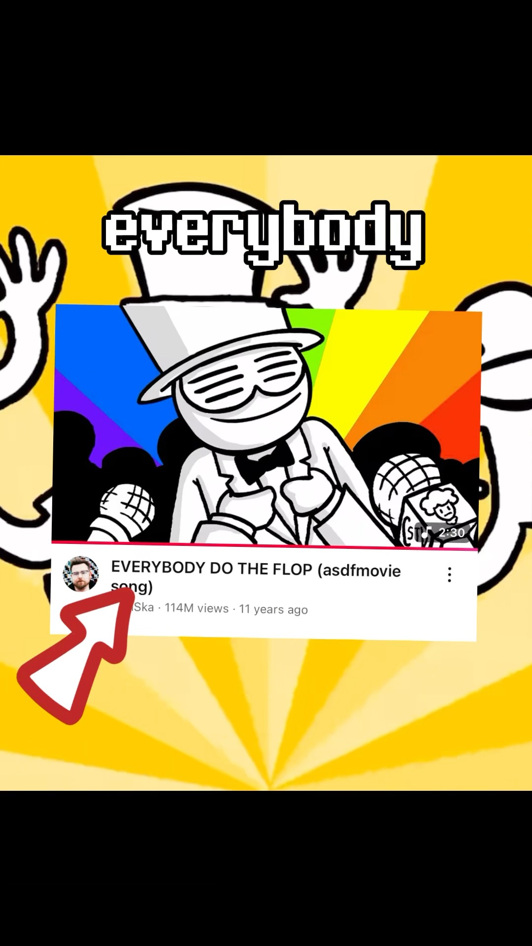 EVERYBODY DO THE FLOP (asdfmovie song) - YouTube