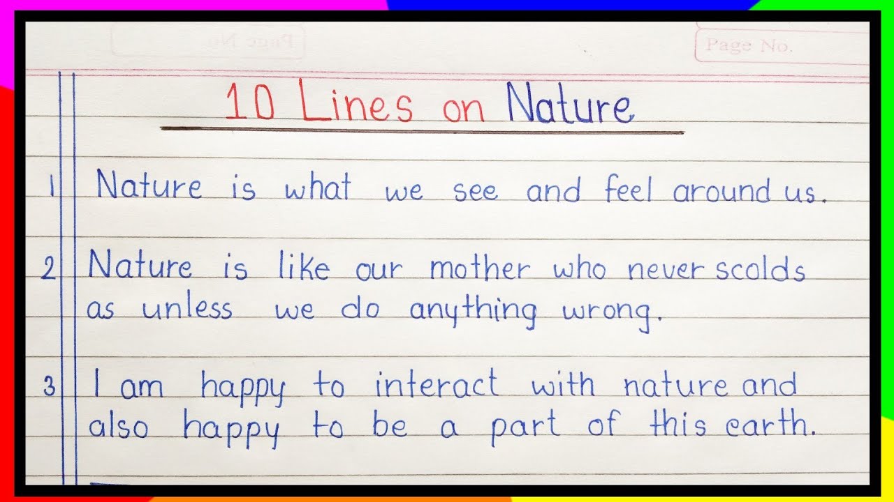 nature essay 10 lines