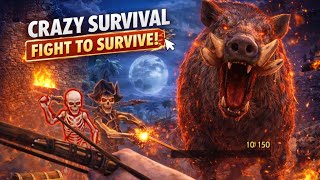 Giant Monster Boar Boss Fight! 😱🔥 | Deadly Island Survival screenshot 5