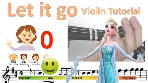 Let it go from Frozen sheet music and easy violin tutorial