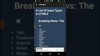A List Of HTML5 Input Types (Mobile)