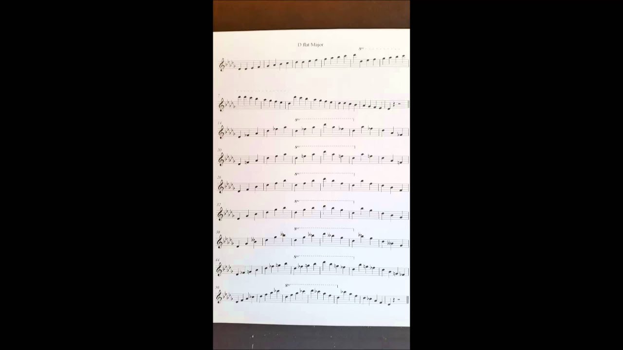 3 Octave D flat Major Scale Harmony Piano Accompaniment - YouTube