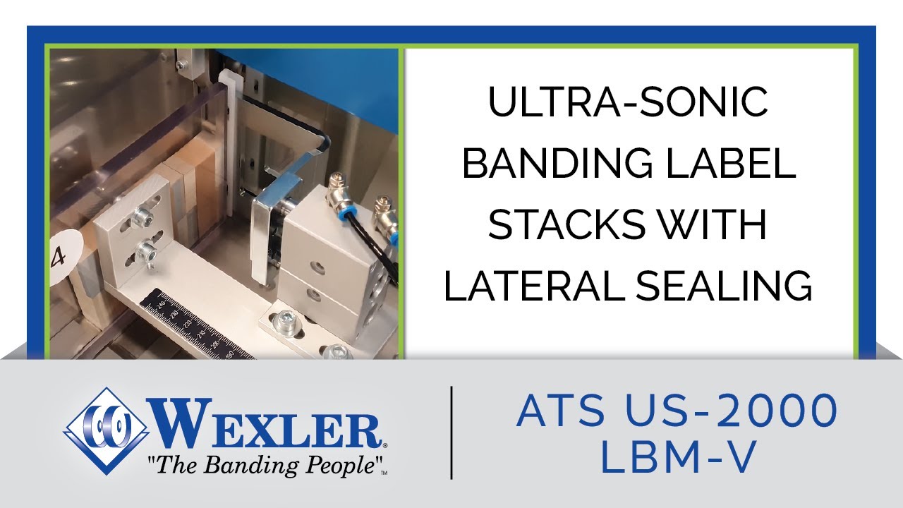 Automatically Align & Band Label Stacks or Small Graphics with Lateral Sealing - US-2000 LBM-V