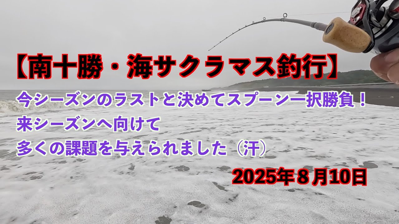 【南十勝・海サクラマス釣行】今シーズンのラストと決めてスプーン一択勝負！来シーズンへ向けて多くの課題を与えられました（汗）2025年8月10日