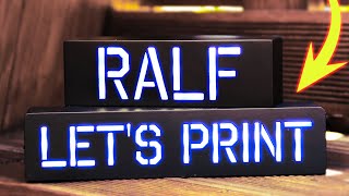 3D Printed Name Sign With LED Lights - Gift Idea or Decoration Table Lamp - Smooth 3D Printed Parts