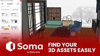 Sketchup Extension Plugin - Find Your 3D Assets with SOMA. screenshot 2