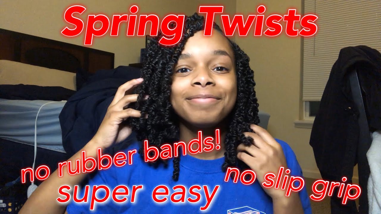 Spring Twist Best Grip For Slippery Hair Aliyah S Youtube