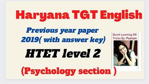 Htet 2019(answer key psychology )