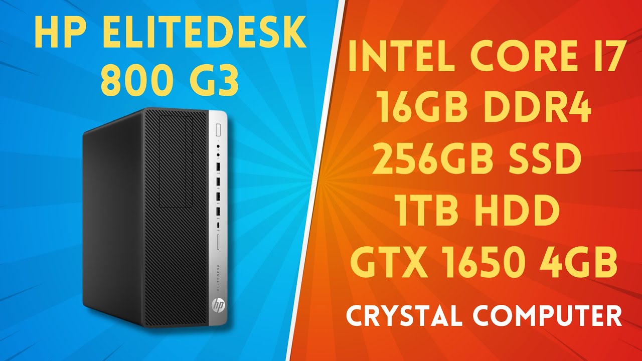 HP ELITEDESK 800 G3 + GTX 1650 - YouTube
