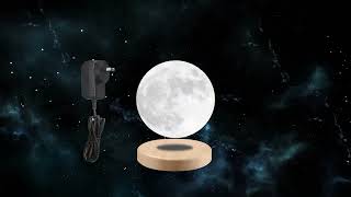 Levitating Moon Light LED Table Night Lamp 360 Degree Spinning Magnetic 3D Printing 3 Colours