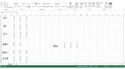 Multiply, Add and Subtract Matrices with MS Excel
