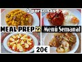 🍳RECETAS de VERANO/ Menú Semanal por 20€/MEAL PREP 22/ para 4 personas/ Maricienta
