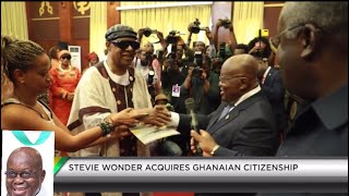 American singer Stevie Wonders acquires Ghanaian Citizenship by Pres Akufo Addo #steviewondercover