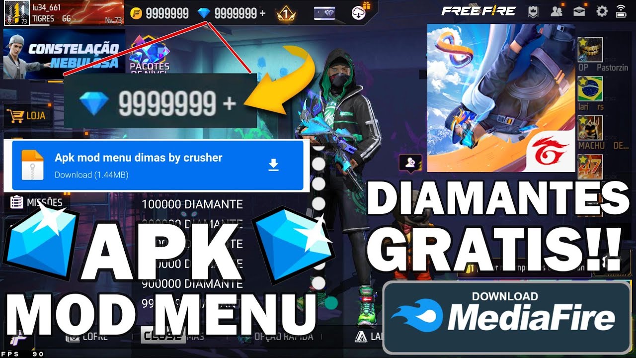 🔥APK MOD DIAMANTES INFINITOS NO FREE FIRE ATUALIZADO EM 2025 - YouTube