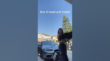 Evo X head unit install #car #automobile #cargirl #mechanic #evox #carshow #jdm #mitsubishi