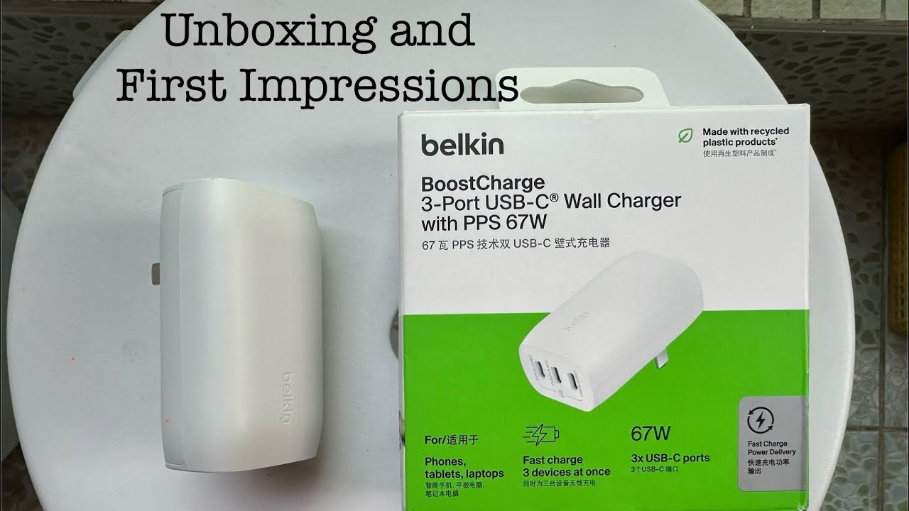 Unboxing the Belkin 3-port USB-C 67W charger