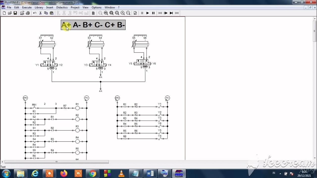 PNEUMATIK Rangkaian dan Ladder Diagram A A+ B B+ YouTube