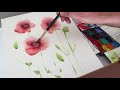 How to Paint Easy  Poppies In Watercolour For Beginners